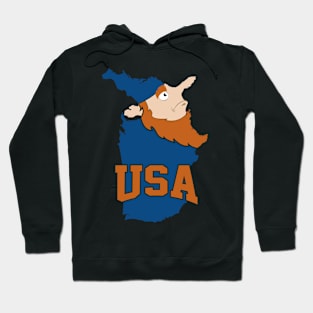 USA: a Funny Map Hoodie